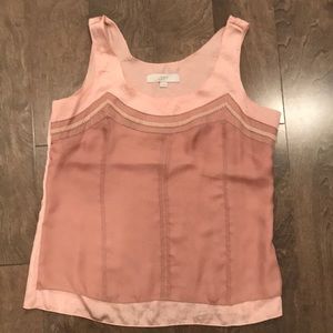 Pink sleeveless blouse